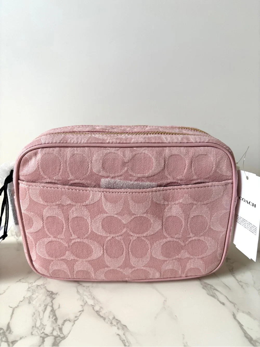 New Coach Mini Carey Shoulder Bag in Signature Denim Pink Limited Release